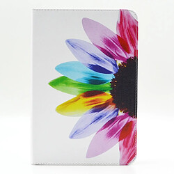 Etui en PU impression motif avec support pétales colorés pour votre Apple iPad Mini 4