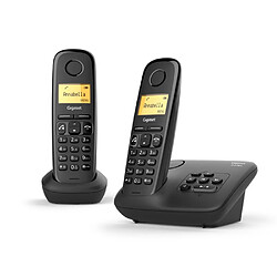 Gigaset A270A DUO Analog/DECT telephone Noir Identification de l'appelant