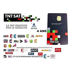 CARTE TNTSAT VALABLE 4 ANS - POUR SATELLITE ASTRA 19.2