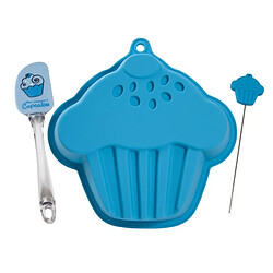 Ac-Deco Moule à gateau en silicone - Forme cupcake - Avec spatule et testeur