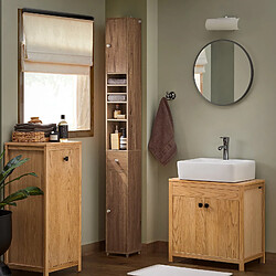 SoBuy BZR34-PF Meuble de Rangement Salle d Bain Meuble Colonne Armoire de Toilette Meuble WC