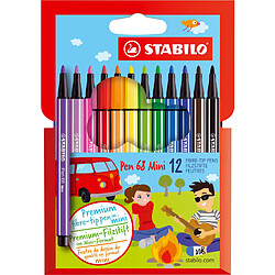 STABILO Feutre Pen 68 Mini, étui en carton de 12 () 