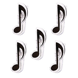 5 pièces en plastique musique note livre page clip musique support accessoire noir