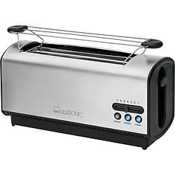 Grille Pain Toaster fente large 4 tranches, régulateur de niveau de pain, 1200, Argent, Clatronic, TA 3687