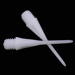 100 Pcs Dart Soft Tips Points 2BA Standard Darts Shaft Needle White