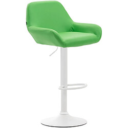 Non Tabouret de bar Braga simili cuir blanc 