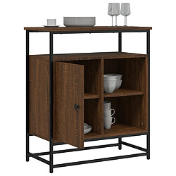 Avis vidaXL Buffet chêne marron 69x35x80 cm bois d'ingénierie