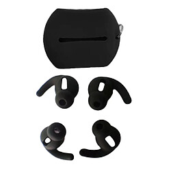 Casque En Silicone Pour Embouts D'oreille + écouteurs + étui Pour Airpods Noir