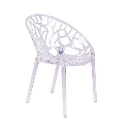 Nest Dream Chaise design en plastique polycarbonate transparent adaptée à l'extérieur - Chrystal 