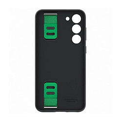 Coque en silicone avec lanière pour Samsung Galaxy S23+ 5G Noir