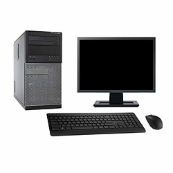 PC Tour Dell 790 MT Ecran 19" Intel i5-2400 RAM 16Go Disque 1To Windows 10 Wifi - Occasion