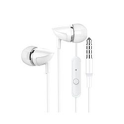 LUUCOZK Écouteurs intra-auriculaires filaires 6D Mega Bass 3,5 mm pour jeu en course à pied - Blanc 