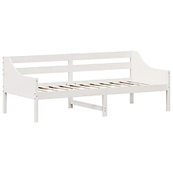 Maison Chic Lit d'appoint | Lit de jour | Lit de repos blanc 100x200 cm bois de pin massif -GKD78931