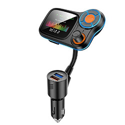 Justgreenbox Multi-fonction grand écran couleur voiture BT MP3 carte de téléphone mains libres Kit de lampe de respiration d'air Charge rapide - T3654657576592 