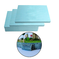 Avis 5 Pack Haute Densité Bleu Feuille de Mousse Diorama Bâtiment Plaque de Base Passe-Temps Artisanat Accessoires