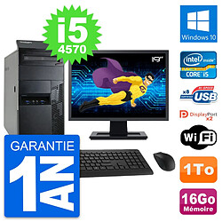 PC Tour Lenovo M93p Ecran 19" Intel i5-4570 RAM 16Go Disque 1To Windows 10 Wifi - Occasion