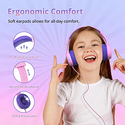 Casque filaire pour enfants Tronsmart KH01 rose violet pas cher