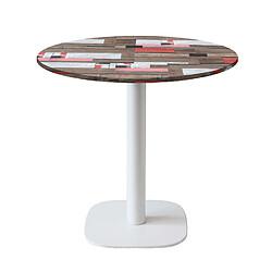 Restootab Table Ø70cm - modèle Round pied blanc redden wood