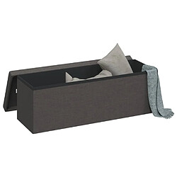 Acheter Maison Chic Banc de rangement | Meuble de rangement d'Entrée | Coffres d'Intérieur pliable gris foncé faux lin -MN66358