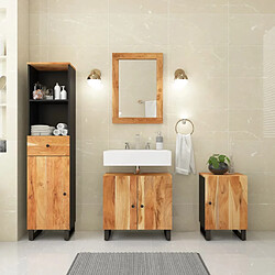 ComfortXL Ensemble De Meubles De Salle De Bain 4 Pièces Bois Massif D'acacia