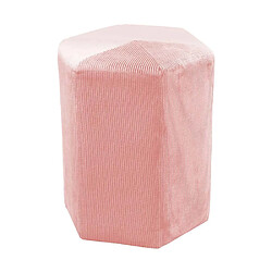 Avis The Home Deco Factory Pouf en velours côtelé Guilia 35 cm rose poudré.