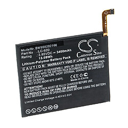 vhbw Batterie remplacement pour Nokia LC-620 pour smartphone (3400mAh, 3,85V, Li-polymère)