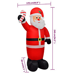 Acheter vidaXL Père Noël gonflable avec LED 240 cm