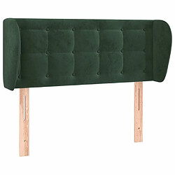 Tête de lit scandinave avec oreilles,meuble de chambre Vert foncé 83x23x78/88 cm Velours -MN82841