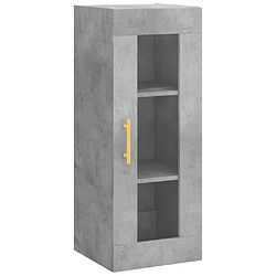 Maison Chic Armoire murale,Meuble de Rangement pour salon,cuisine gris béton 34,5x34x90 cm -MN48247