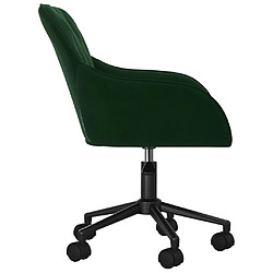 Acheter vidaXL Chaises pivotantes à manger lot de 2 Vert foncé Velours