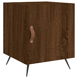 vidaXL Table de chevet chêne marron 40x40x50 cm bois d’ingénierie