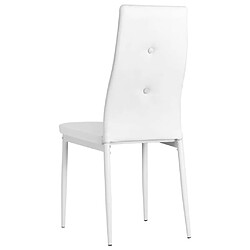 Decoshop26 Lot de 4 chaises de salle à manger cuisine design élégant synthétique blanc CDS021252 pas cher