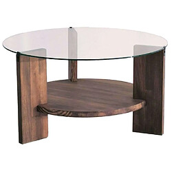 Hanah Home Table basse en bois et verre Mondo.