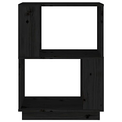 Acheter vidaXL Bibliothèque/Séparateur de pièce Noir 51x25x70 cm Pin solide