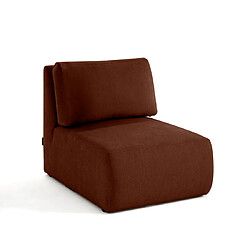 Lisa Design Santorini - module d'assise sans accoudoirs - en tissu texturé Santorini - module d'assise sans accoudoirs - en tissu texturé - Terracotta