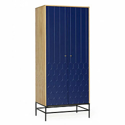 Paris Prix Armoire 2 Portes Design Lia 190cm Bleu