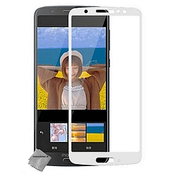 Htdmobiles Film de protection vitre verre trempe incurve integral pour Motorola Moto G6 - BLANC