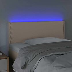 Avis Maison Chic Tête de lit moderne à LED lumineuse pour chambre - Décoration de lit Cappuccino 80x5x78/88 cm Similicuir -MN39031