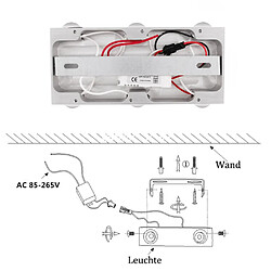 Acheter Stoex 6W Applique Murale Led Moderne Applique Murale D'Intérieur en Aluminium, Pour Salon, Chambre À Coucher, Couloir, Blanc Chaud