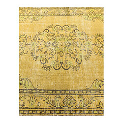 Vidal Tapis de laine 305x183 jaune Ultra Vintage pas cher