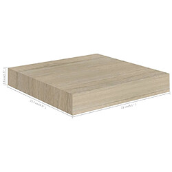 vidaXL Étagère flottante murale chêne 23x23,5x3,8 cm MDF pas cher