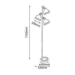 SULION Lampadaire pour ampoule