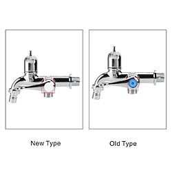 ComfortXL Robinet abs pour machine à laver avec double bec et poignée de robinet g1/2