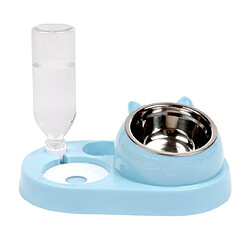 Universal Éleveur automatique de chats distributeur d'eau pour chats et chiens bol de boisson pour chiens fournitures pour animaux de compagnie bol de céréales pour animaux de compagnie distributeur d'eau pour chats (bleu) 