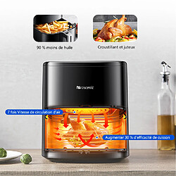 Friteuse à air Proscenic T22, 5L, 11 programmes, 1500w, 100 recettes, Avec l’écran led tactile, Avec app, Noir