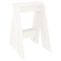 Acheter vidaXL Tabourets lot de 2 blanc 40x40x60 cm bois massif de pin