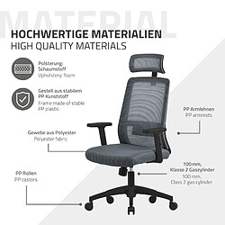 Acheter ML-Design Chaise de bureau gaming d'ordinateur ergonomique pivotante avec roulettes gris