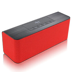 Wewoo Enceinte Bluetooth Haut-parleur sans fil portable haute définition avec double carte micro TF et lecteur MP3 (rouge) 