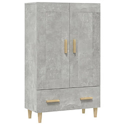 vidaXL Buffet haut Gris béton 70x31x115 cm Bois d'ingénierie