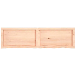 Acheter vidaXL Étagère murale 140x40x(2-6) cm bois de chêne massif non traité